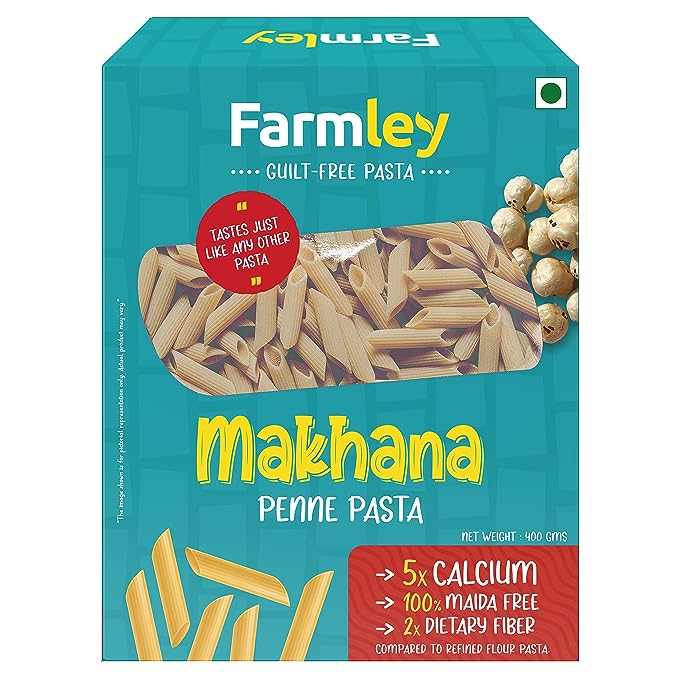 Farmley Makhana Penne Pasta | High Protein Healthy Diet | Maida Free & Cholesterol Free Pasta Farmley Makhana Penne Pasta | High Protein Healthy Diet | Maida Free & Cholesterol Free Pasta